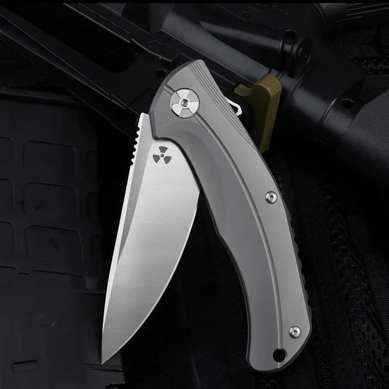 D2 складной нож из титанового сплава для самозащиты фруктов выживания на открытом