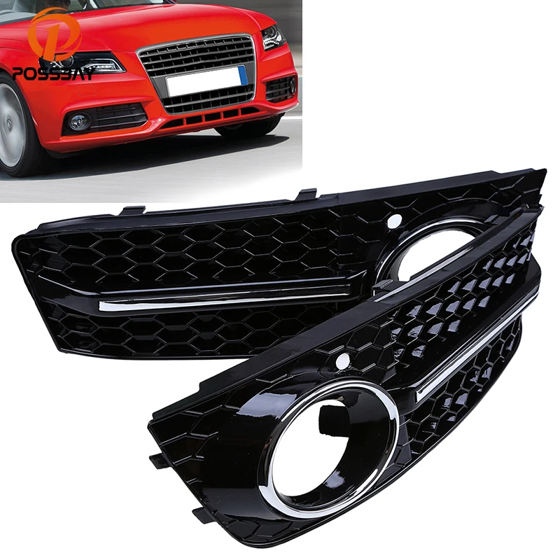 Передний бампер POSSBAY противотумансветильник фара для Audi A4/B8 2007-2011 решетка