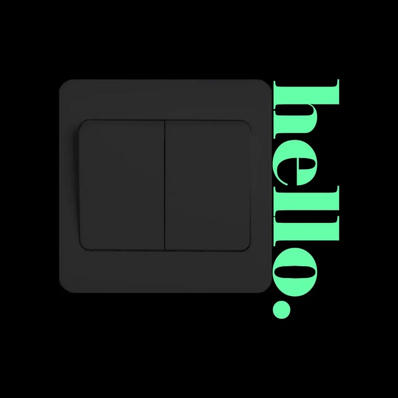 Скандинавские наклейки с цитатами Hello светящийся Переключатель на стену для