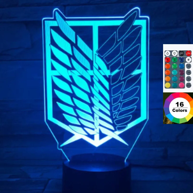 

Acrylic Table Lamp Anime Attack on Titan for Home Room Decor Light shingeki no kyojin Levi Ackerman Figure haikyuu Night Lights