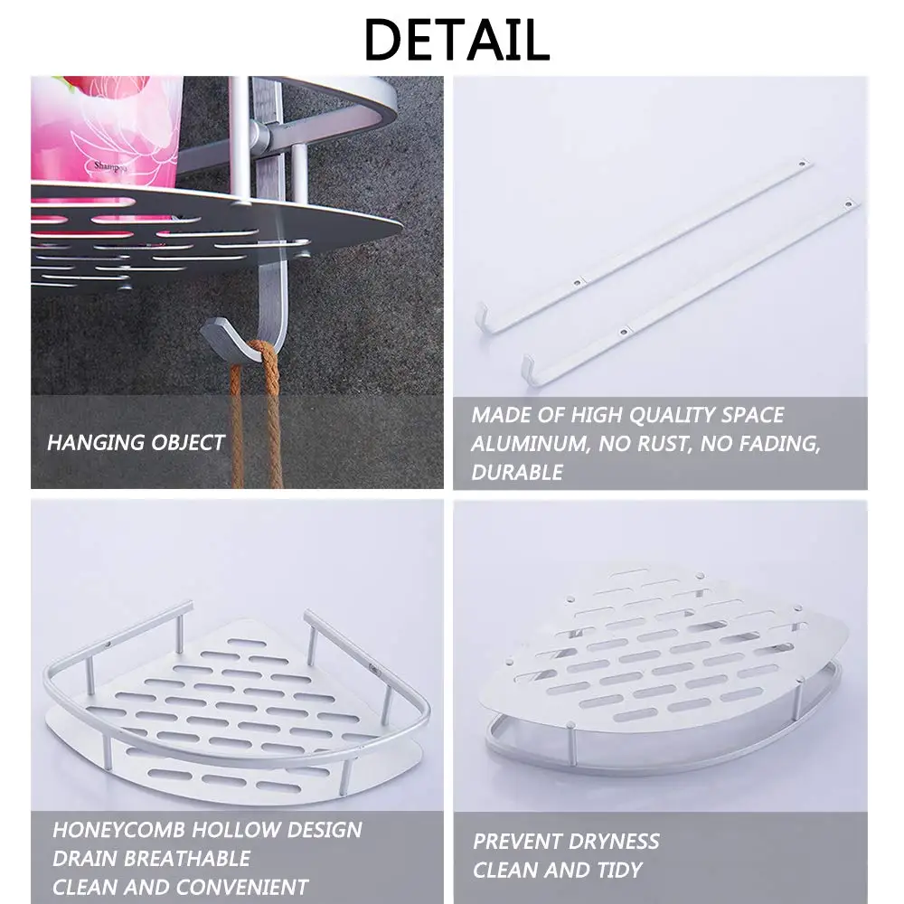 Настенные полки для ванной 3 уровня треугольные | Дом и сад