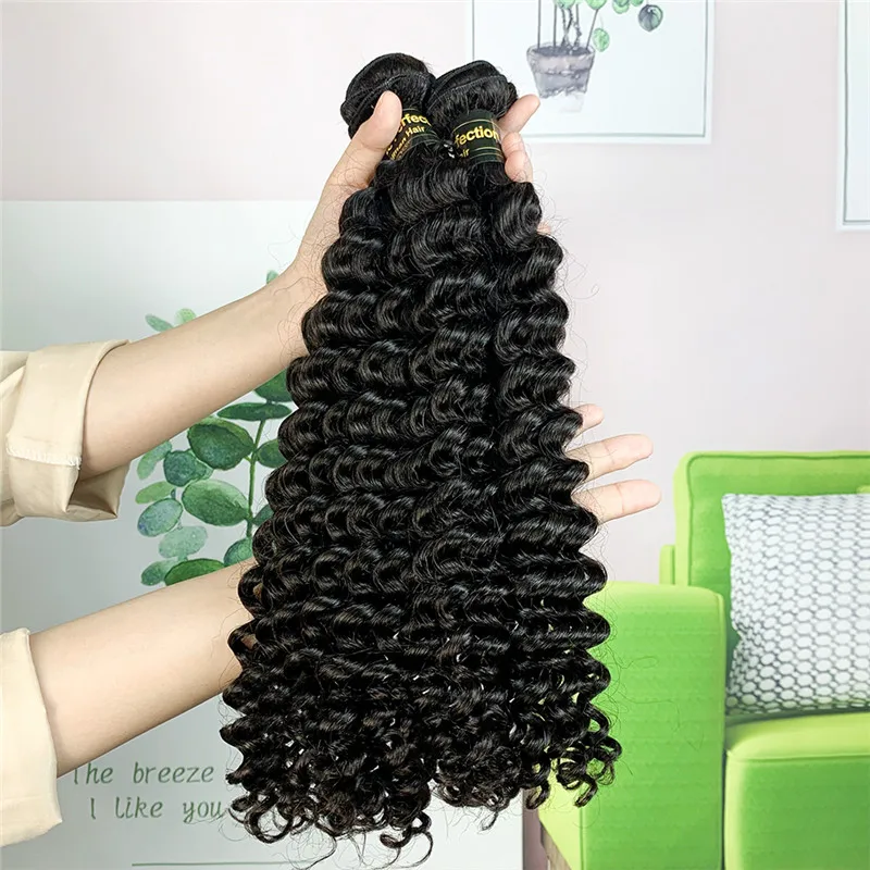 

BD Hair Deep Wave Human Hair Bundles Malaysian Remy Hair Extension Cuticle Aligned Hair Natural Color Hair Weave