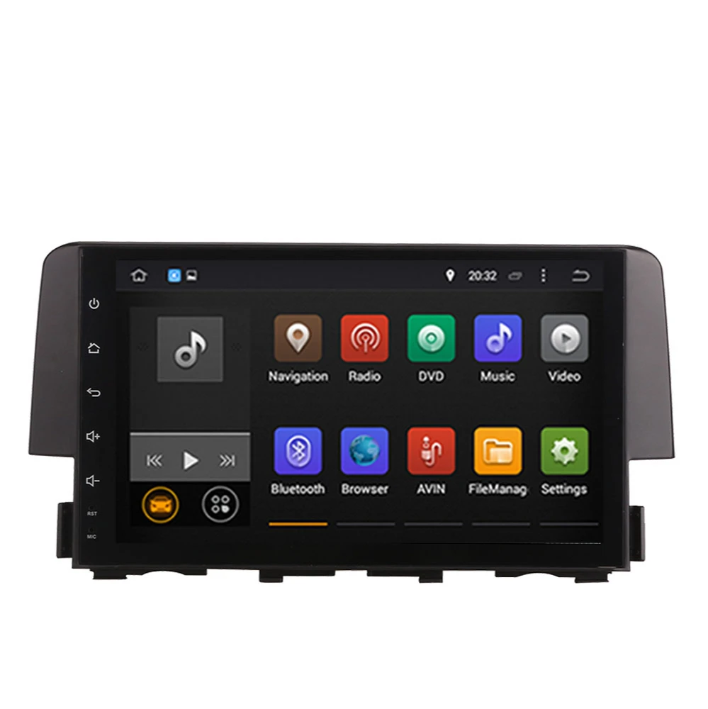 

9" Android 10.0 Car GPS Navigation For Honda Civic 2016-2022 Auto Radio Stereo Multimedia With Bluetooth WiFi Mirror Link