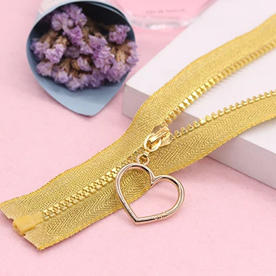 goldheart 5 шт. 60 см 5# открытый конец смолы молнии для шитья экологически чистые серебряные золотые молнии пальто вниз спальный мешок молнии DIY Швейные аксессуары - Цвет: goldheart