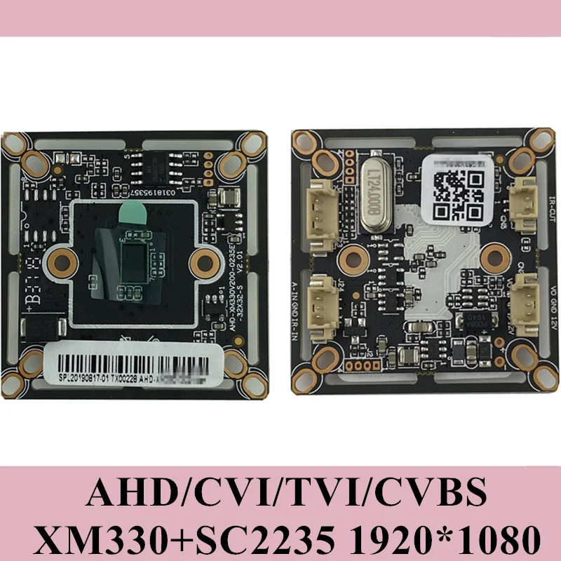 1920*1080 1080 МП плата модуля AHD камеры XM330 + 2235E 38*38 мм UTC BNC DC 12 В CCTV системы