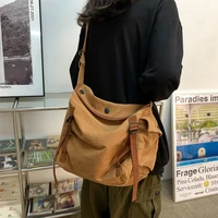 cggbag 2022 harajuku women crossbody bags large capacity female tote bag simple designe canvas handbag women retro shoulder bag
