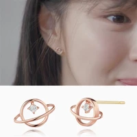 simple planet new fashion for womens earrings with korean drama han so hee same nevertheless earrings jewelry