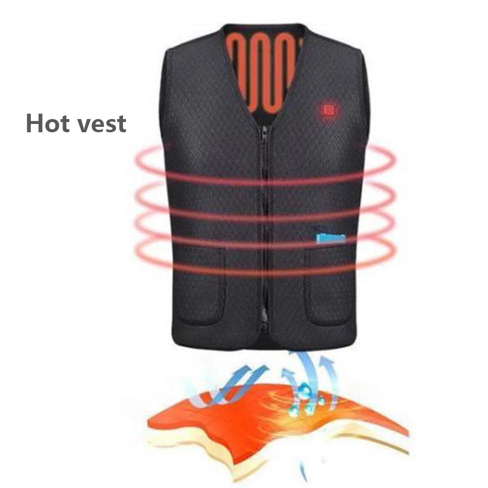 Лидер продаж 2019 зимний жилет с инфракрасным USB подогревом куртка гибкая