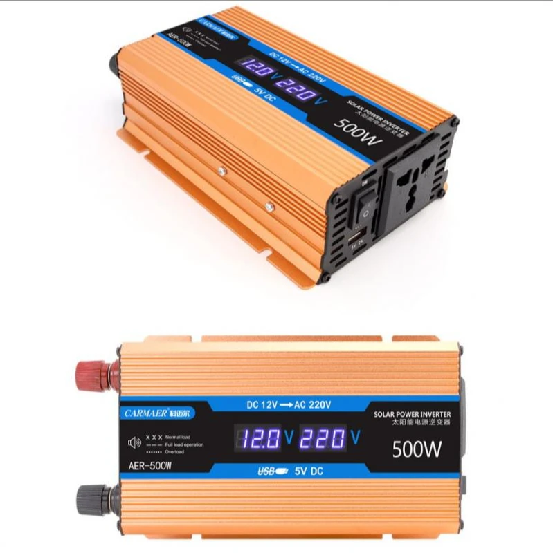 

12V 24V to 220V on-board inverter 1000W household mute digital display 500w3000w converter