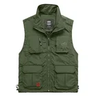 Летняя сетчатая Повседневная жилетка с несколькими карманами, Мужская Военная Тактическая тонкая куртка без рукавов, фотограф, рыбалка, туризм, репортерный жилет