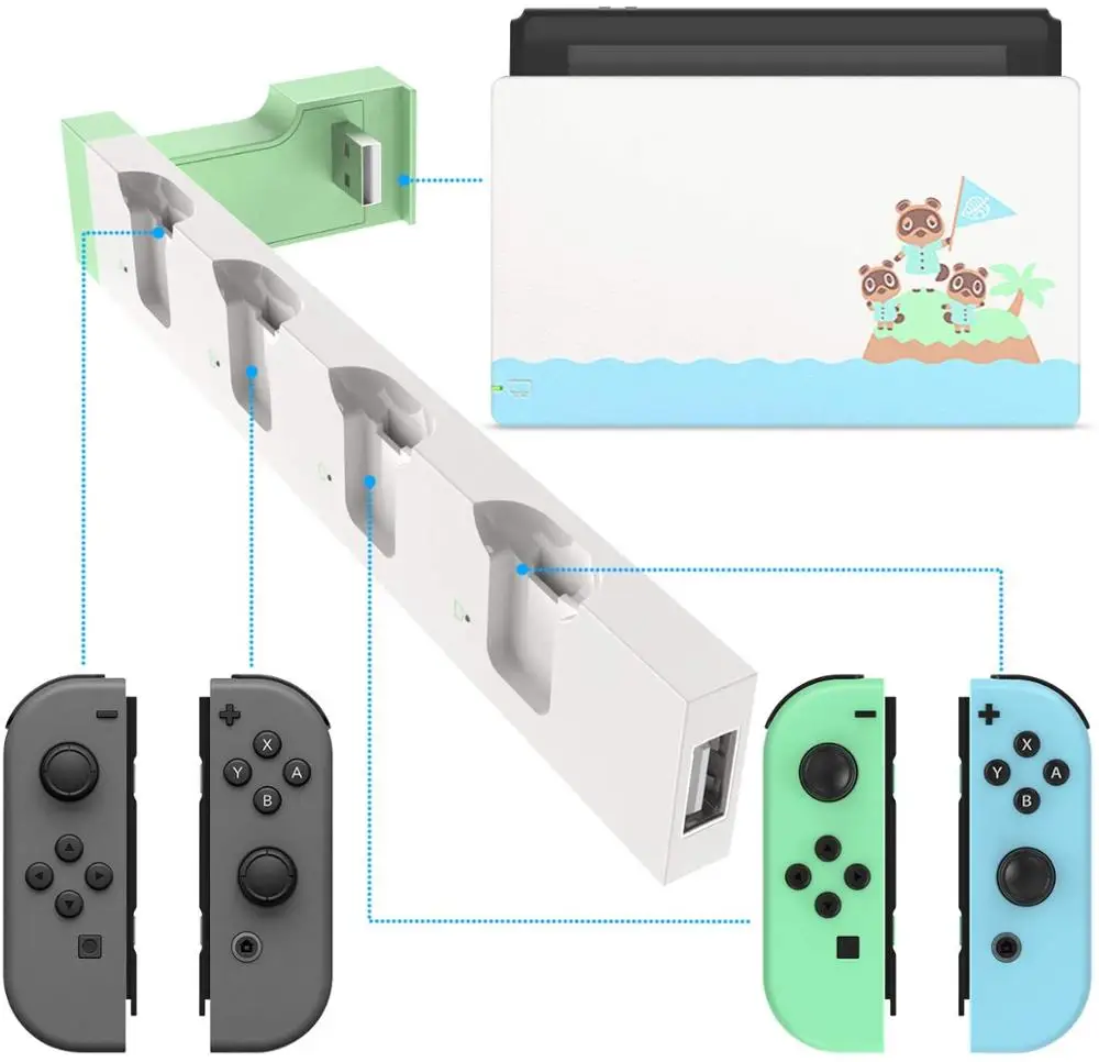Зарядное устройство для геймпадов Nintendo Switch Joy-Con зарядная базовая станция