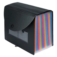 expanding file folder 24 pockets portable rainbow a4 file organiser self standing accordion document filing box