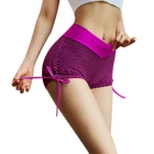 Шорты женские для фитнеса, с высокой талией, однотонные