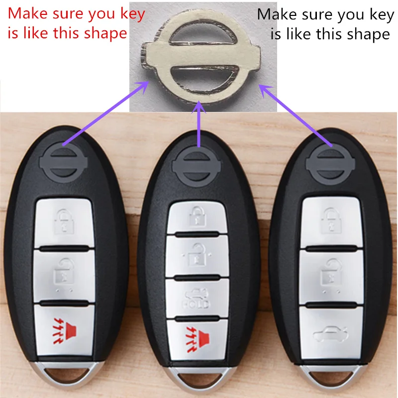 Автомобильный пульт дистанционного Эмблема Ключ премиум-класса наклейка для Nissan