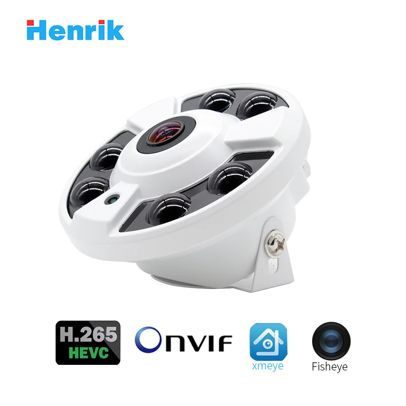 

Камера видеонаблюдения Fisheye HD, 3 Мп, 6 светодиосветодиодный, ИК, ночное видение