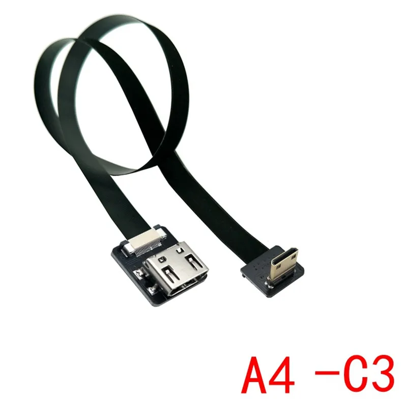 fpv hdmi compatible cable to minimicro hdtv adapter super light fpc ribbon flat pitch 0 2m 0 3m 0 5m free global shipping