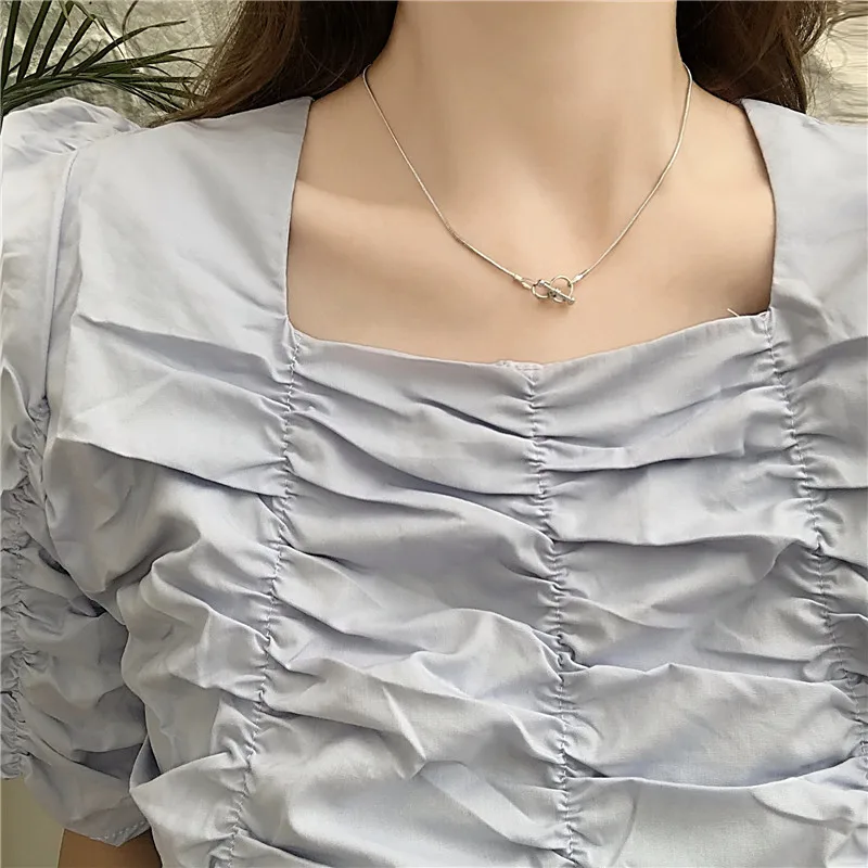 

New Korean Necklace Female Clavicle Chain Simple Personality Harajuku Style Short Necklace European And American Jewelry