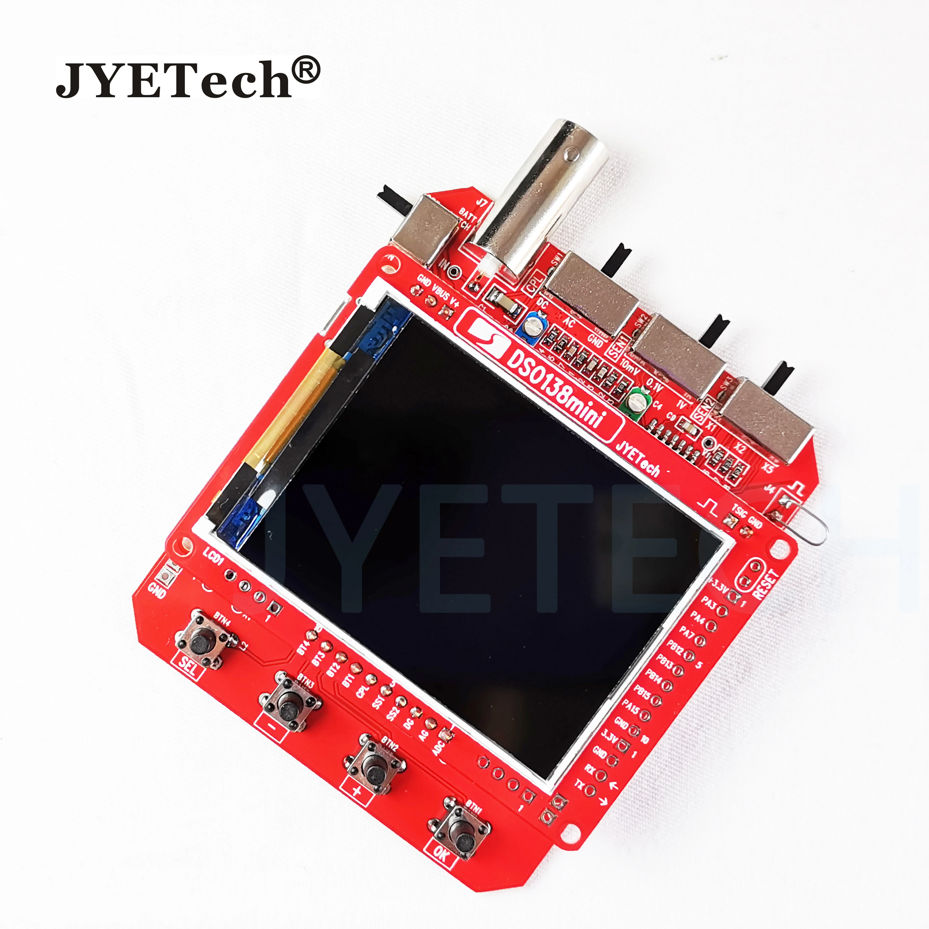 Оригинальный цифровой осциллограф JYETech DSO138mini в собранном виде включая щуп с