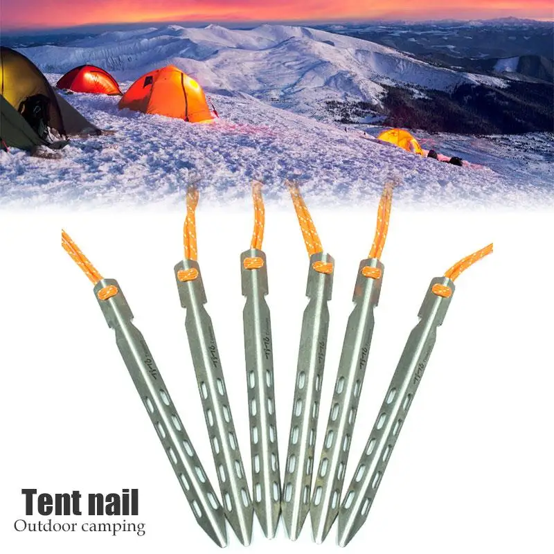 

Titanium Ground Nail Tent Nail Tent Peg Professional Tents Camping Beach Convenient Economic Moisture Pad Outdoor Hiking