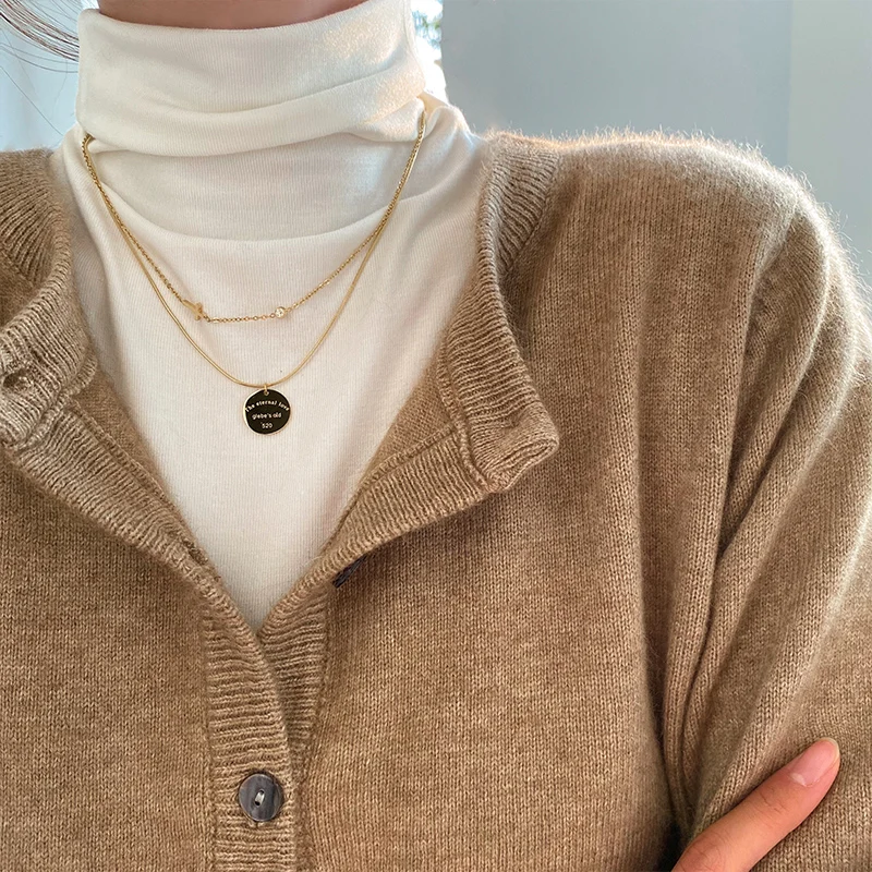 Многослойное ожерелье Женская цепочка на свитер светильник класса люкс