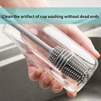 creative new household long handled cup brush vacuum flask cleaning brush multifunctional non dead angle cup brush
