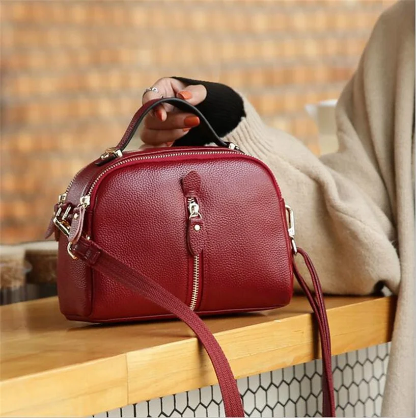 

Genuine Leather Real Fashion Women Bag High Quality Shoulder Bag 2022 Small Women's Cross Body Messenger Bag Crossbody Purse