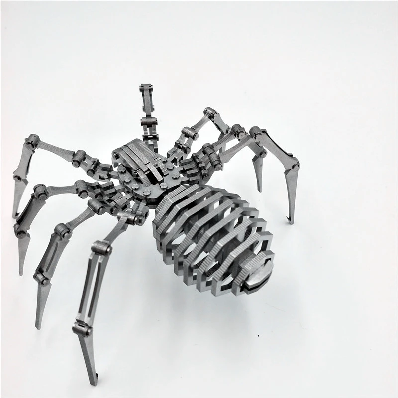 

DIY Assemble Model Kit 3D Spider Puzzles Stainless Steel Assembling Detachable Models Puzzle Home Decorations Best Gift