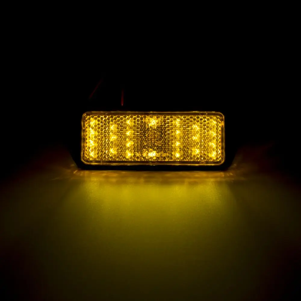 1 шт 24 SMD светодиодный 12V мотоциклов Прямоугольный Отражатель задний стоп сигнал