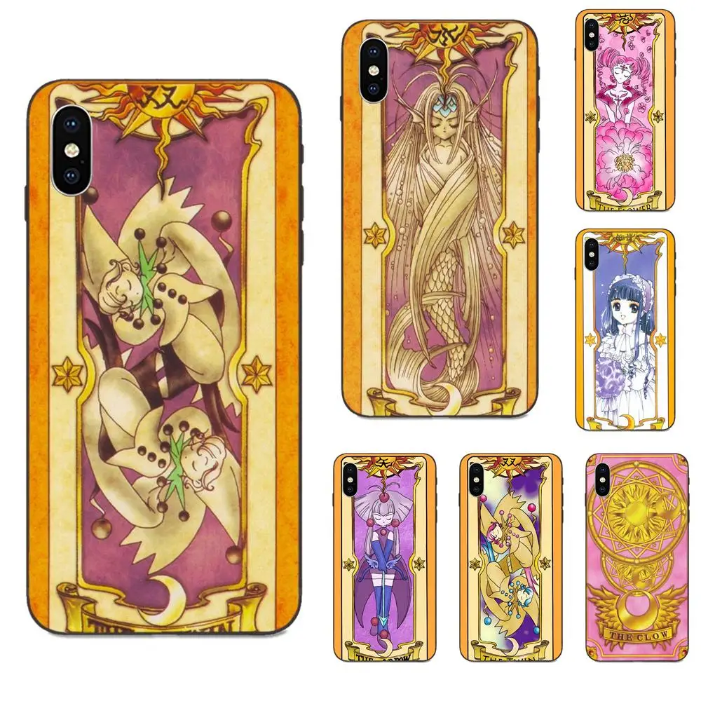 Клоу карты Cardcaptor Sakura для Galaxy A8 A9 звезды Примечание 4 8 9 10 S3 S4 S5 S6 S7 S8 S9 S10 Edge Lite Plus Pro