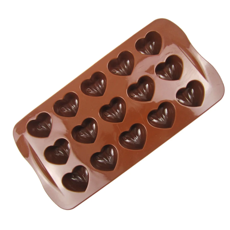 1 шт 15 отверстий антипригарный силиконовый коврик шоколадная форма любящее