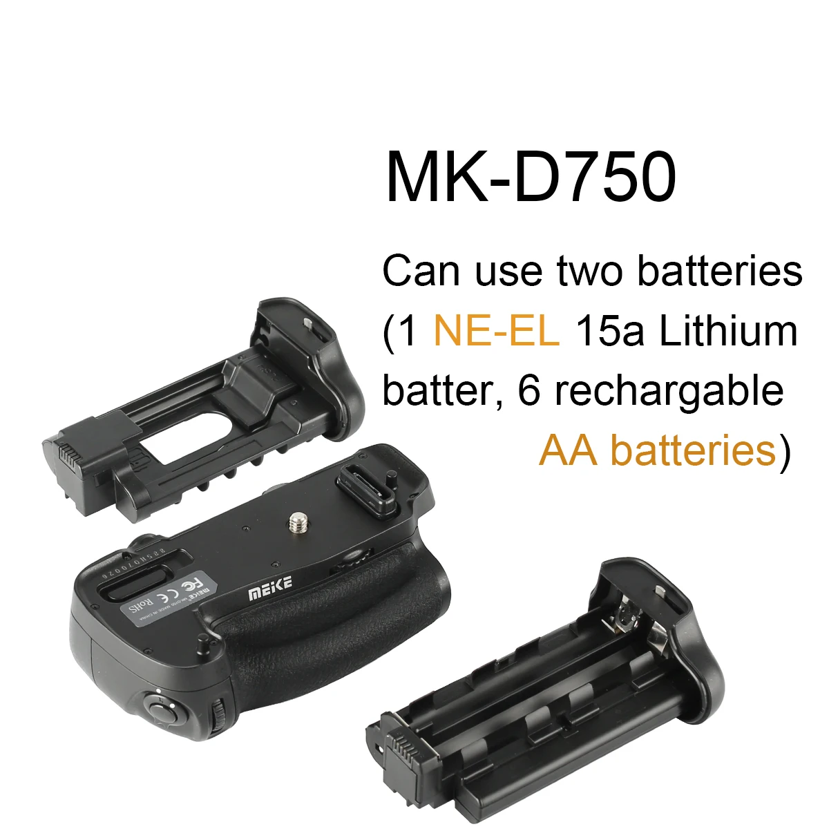 Meike MK D750 Батарейная ручка Пакет для Nikon DSLR Камера Замена как MB D16 EN EL15