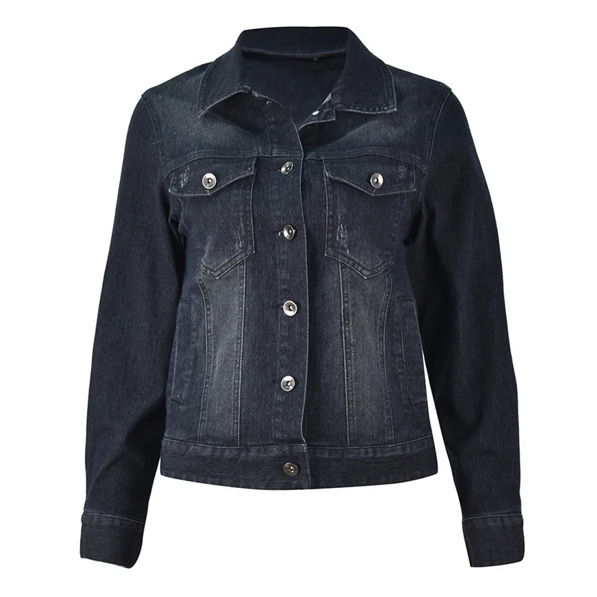 Верхняя одежда короткая куртка-бомбер Женская Повседневная модная джинсовая