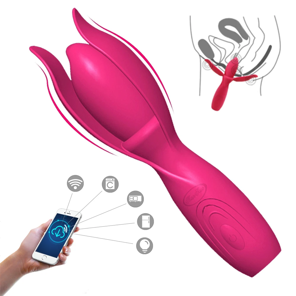 Фаллоимитатор с дистанционным управлением через приложение вибратор