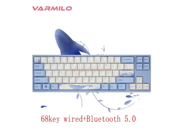 

Varmilo MIYAPRO Sea Melody 68key wired+Bluetooth 5.0 Mechanical Keyboard Cherry MX switches, No LED