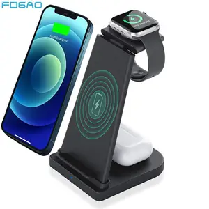 3 in 1 wireless charger for iphone 12 11 xs xr x 8 airpods pro iwatch 6 se 5 4 3 15w fast qi charging stand for samsung s20 s10 free global shipping