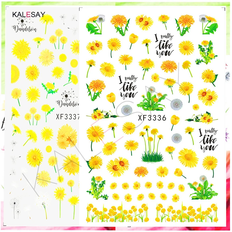 

Popular Spring Nail Art Sticker Decoration Manicure Design Flower Nail Sticker Art Decal Girls Green Leaf Decal for Nails