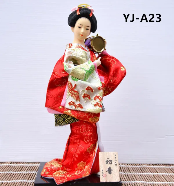 

MYBLUE 30cm Kawaii Hand Make Japanese Geisha Kimono Doll Sculpture Japanese House Figurine Home Room Decoration Accessories