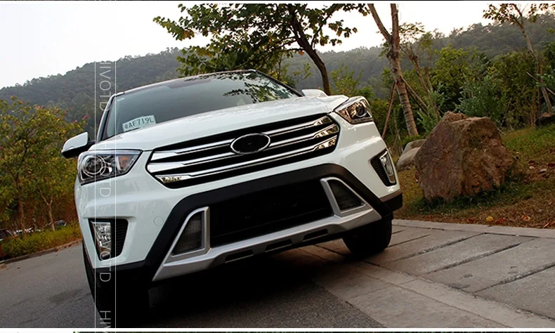Для hyundai Creta ix25- Хромированная передняя Центральная сетка решетка гриль крышка отделка Литье защита украшения из нержавеющей стали