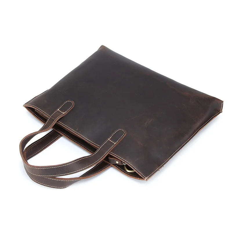 Ручная работа Воловья кожа Crazy Horse натуральная сумка на плечо ретро портфель для