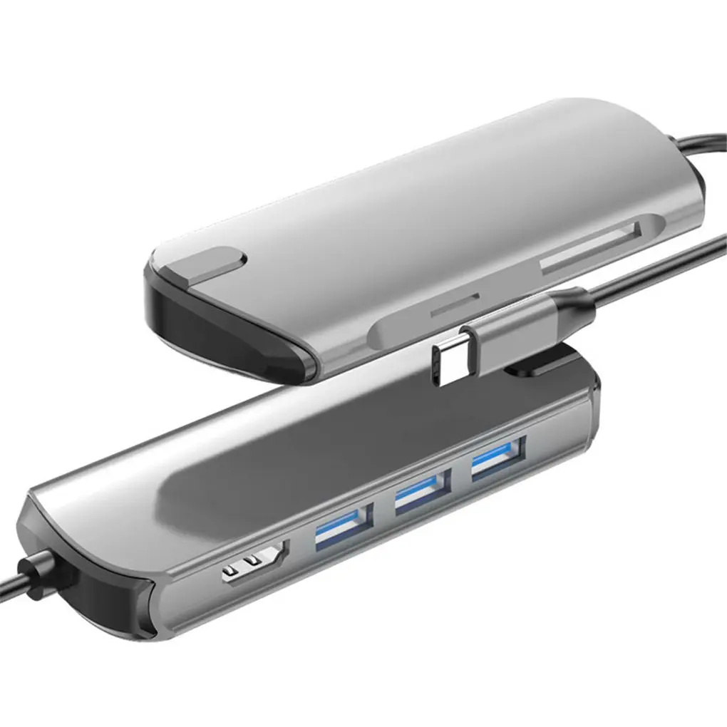 Кабель с разъемом USB типа C Hub адаптер USB-C PD зарядки 4 к HD 3 0 5 мм разъем для наушников