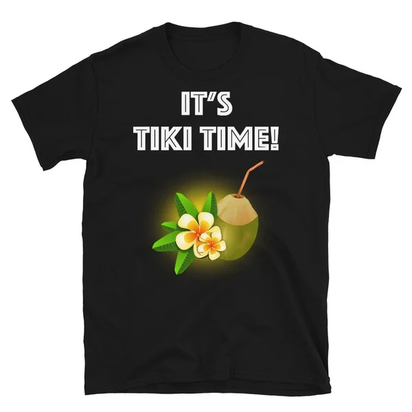

It's Tiki Time! Tropical Island Tiki Bar Tshirt Short-Sleeve Unisex T-Shirt