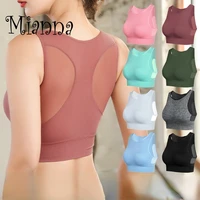 top athletic running sports bra yoga brassiere workout gym fitness women seamless high impact padded underwear vest tanks