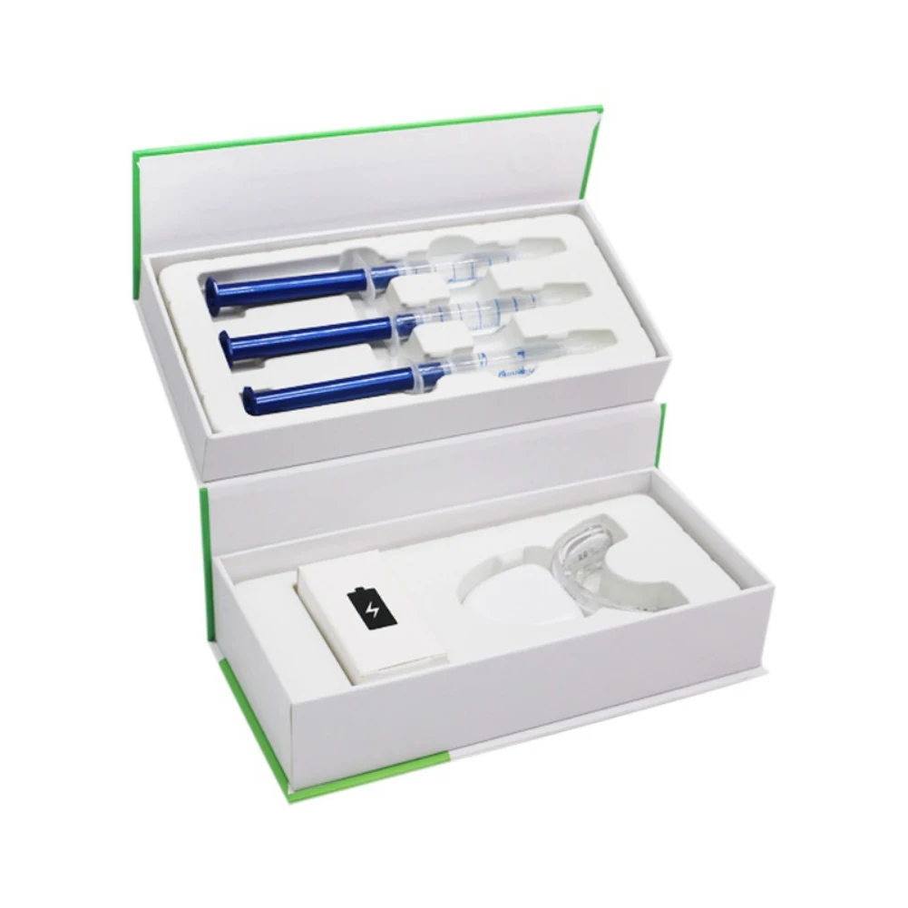 

Teeth Whitening Bleaching Kits with Trays Led Lamp UV Light Teeth Whitener Home Use Dental Bleaching LED Light
