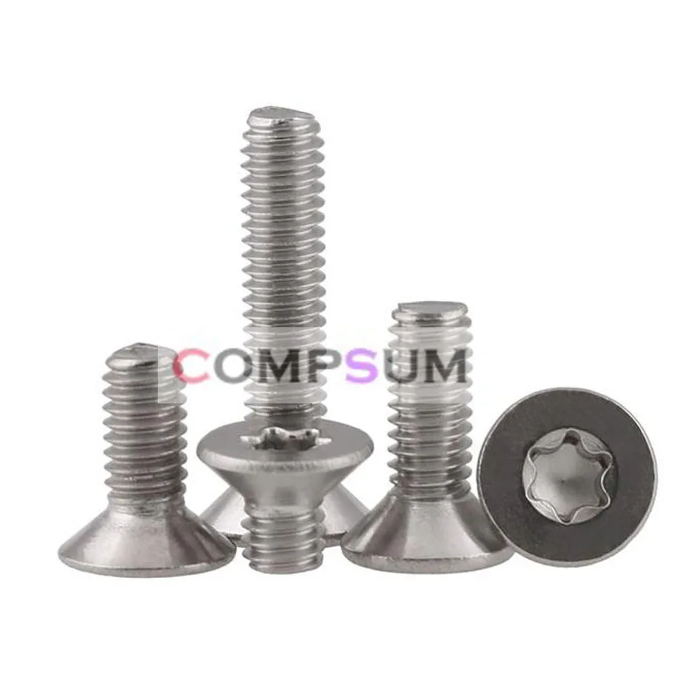 Compsum M2 M2.5 M3 M4 нержавеющая сталь GB2673 шесть-Lobe Torx плоская потайная головка винт