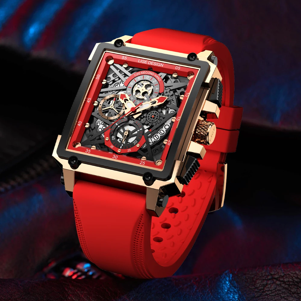 

2021 LIGE Fashion Waterproof Men's Watches Top Brand Luxury Male Clock Sports Quartz Chronograph Wrist Watch Relogio Masculinos