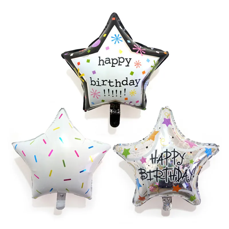 18 inch pentagram aluminum foil balloon wedding room decoration birthday party decorations kids five-pointed star balloons | Дом и сад