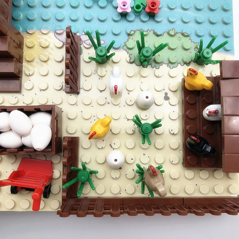 Конструктор Mini Farm Creator игрушки для детей детали MOC деревья животные свинья
