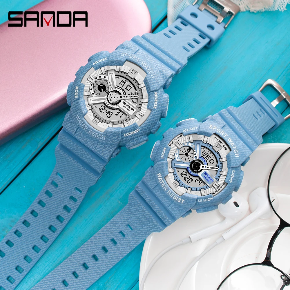 Часы наручные SANDA мужские/женские кварцевые модные спортивные водонепроницаемые