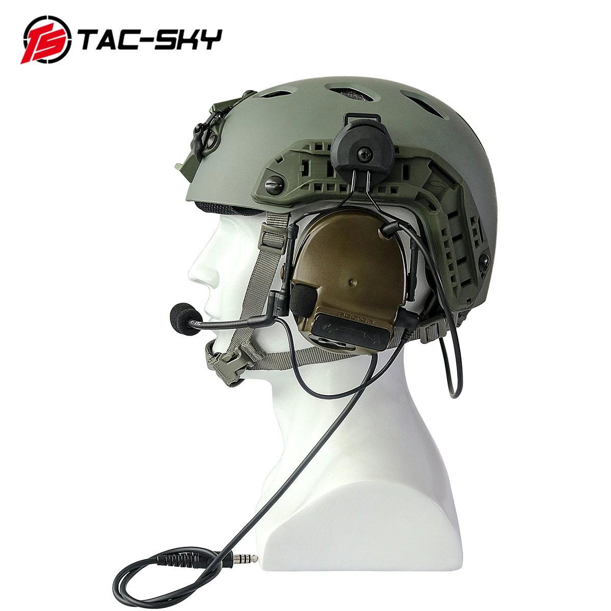 COMTAC TAC-SKY comtac iii шлем БЫСТРЫЙ трек кронштейн версия силиконовые наушники шумоподавление пикап тактическая гарнитура FG