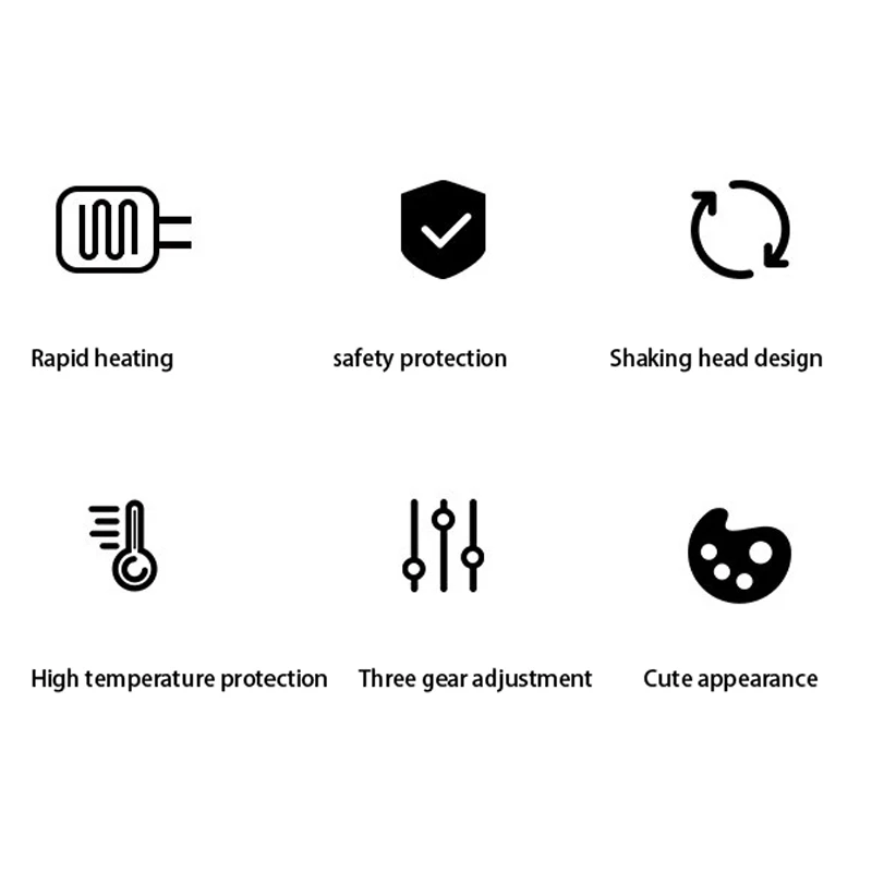 

Heater, Small Airplane Shape, Rotating Head, Quick Rise, Warmer Fan Suitable for Office and Home